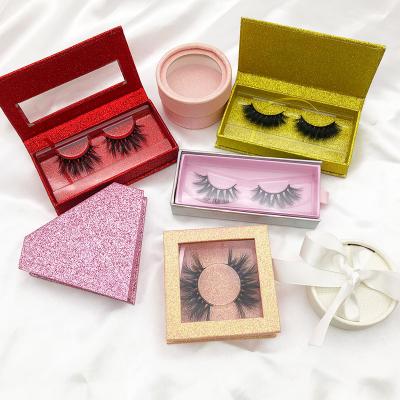 China Super Soft Eyelash Packaging Box With Fluffy Lashes Strips Wholesale Faux 3d Mink Lashes for sale