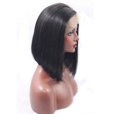 China Top Quality Black Silky Straight Lace Front Wig Lead Wave Synthetic Hair Wigs for sale