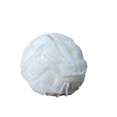 China Simple ball shape wool style ins white vanilla scent candle for sale