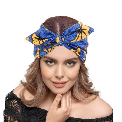 China 2021 Outdoor High Quality New Fashion Elastic African Pattern Designer Headband Wraps Headband For Women for sale