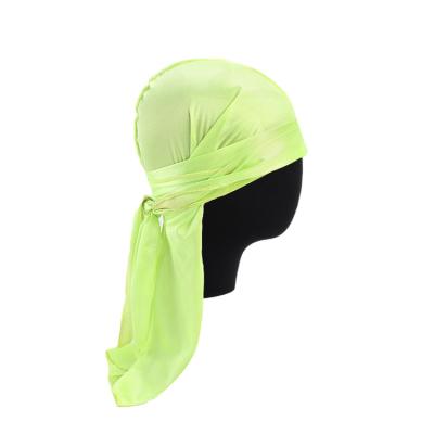 China Amazon Multifunctional Supply Point High Quality Unisex Silky Outdoor Outer Plain Thicken Silky Durag Solid Satin For Men TJM-05C1 for sale