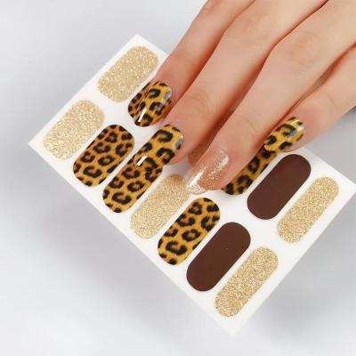 China Waterproof+Eco-friendly New Desgin Leopard Multi-design DIY Art Decoration 3D Self Adhesive Nail Sticker Long Last for sale