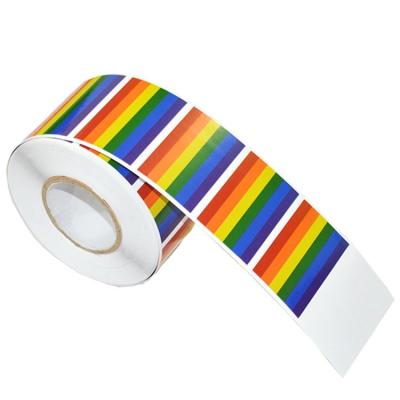 China Hot Sale Custom Colored Barcode Thermal Paper Roll Die Cut Label Sticker 30*50mm*500pcs/roll for sale