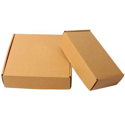 China Recycled Materials Brown Recycled Pulp Product Gift Small Shipping Packaging Kraft Paper Boxes for sale