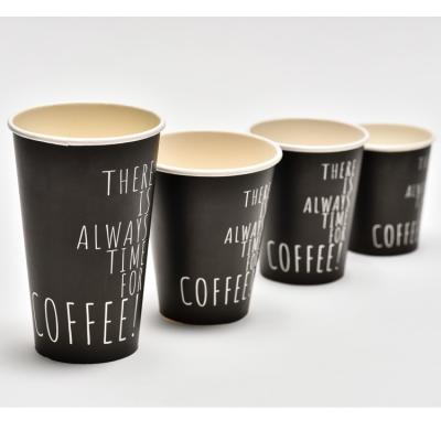 China Customized Print Disposable Logo Eco Friendly For Hot Drinks 4oz 8oz 12oz 16oz Disposable Paper Coffee Cups With Lids for sale