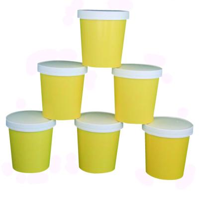 China Food Grade Disposable Leakproof Frozen Yogurt Cup Ice Cream Paper Bowl Whiteboard Paper Colorful Soup Bowl for sale