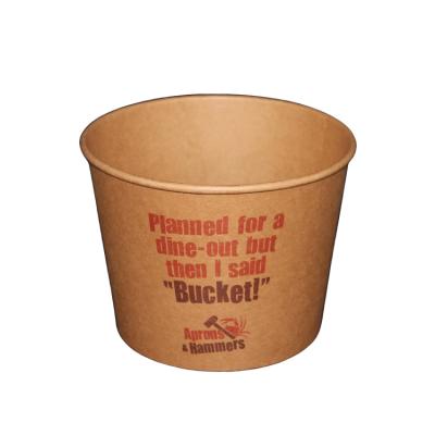 China Disposable Kraft Paper Soup Cup Disposable PE Coated Custom Printed Hot Paper Soup Cups for sale