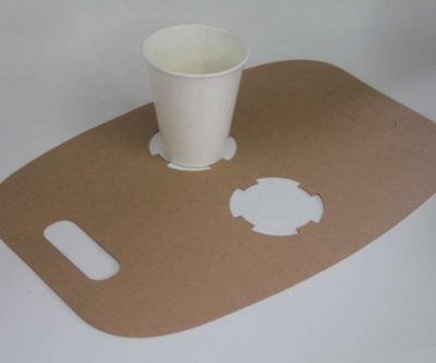 China Eco - Friendly Stock Cardboard Coffee Cup Holder Carrier For 2cups for sale