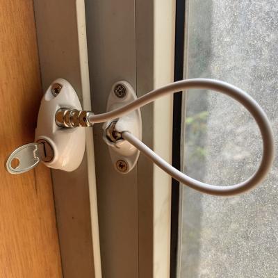 China Lock Ball Connection Child Safety Lock Window Cable Passage Zinc Alloy Chain Lock for sale