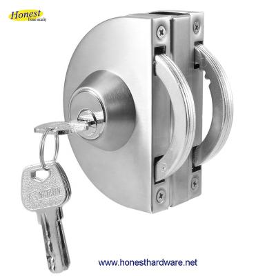 China Factory direct sale stainless steel double door lock double glass door open non - opening glass door lock for sale