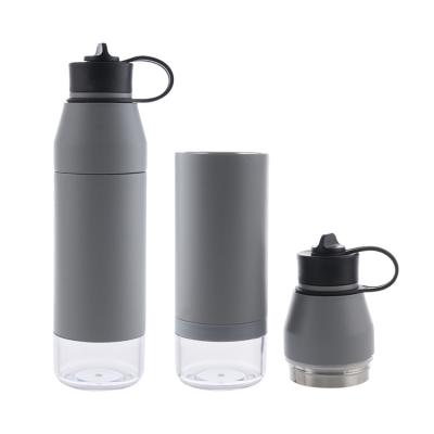 China Viable 3 In 1 Portable Stainless Steel Thermal Insulation Sports Coffee Mug Tea Water Bottle for sale