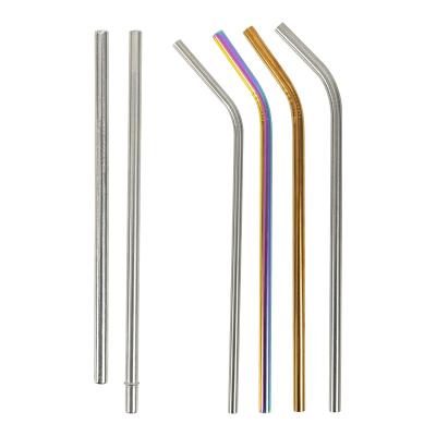 China Sustainable Approved Stainless Steel Straws Set Of 6 Reusable Metal Drinking Straws for sale