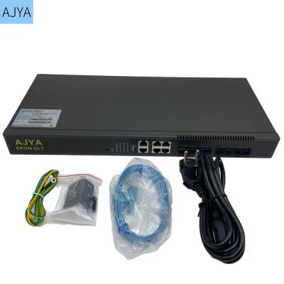 China AJYA EPON OLT with 4 uplink 10G ports unlocked compatible with Fiberhome HUAWEI ZTE ONU AJYA-E04 for sale