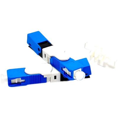 China FTTX Fast Connector UPC FTTH FTTx Blue Fiber Optic Cold Connector for sale