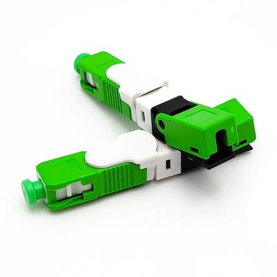 China Green FTTH FTTx Fast Fiber Optic FTTH Connector APC Cold Connector for sale