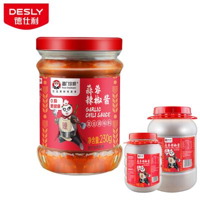 China Manufacturer Hot Sauce With Factory Price 230g 230g Bottle Sauce Grand Master Garlic Packing Chilli Sauce for sale