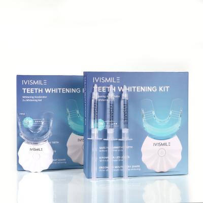 China IVISMILE Effective Whitening Tooth Customized Non Peroxide Treatment Tool Home Use Mini Shell LED Light Teeth Whitening Kit for sale