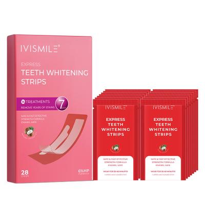 China Home/Office RoHS Approved IVISMILE Professional Oral Care Mint Flavor Teeth Whitening Sticker Custom Logo for sale