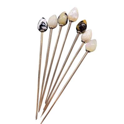 China European and American Style Ancient Style Hair Pins Acrylic Acetate Vintage Fashion Japan Cute Hair Pins Simple Colorful Women Long Hair OEM Custom for sale