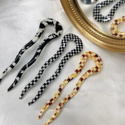 China Vintage Women Love Vintage Hair Sticks Acetate Hair Accessories Candy Custom Hairpins Shape Multi Colors For Long Hair for sale