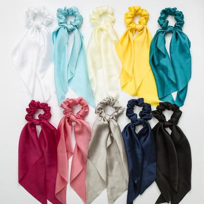 China New Style Fashionable Solid Colored Simple Elegant Hair Rings Fashion Hair Ties Wholesale Casual Cheap Cloth Hair Bands For Women for sale