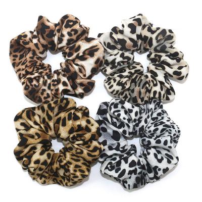 China Popular Ring Wholesale Cheap Large Hair Rope Leopard Print Hair Ties Luxury Elastic Beauty Women Hair Rings For Girls for sale