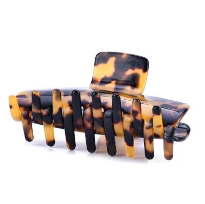 China Yiwu Acetate Big Hair Claw Clips Shape Tortoise Shell Hair Claw Wholesale High Quality Korean Women Ladies Acid Hair Claw 9*4cm for sale