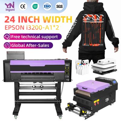 China Dual i1600 Print Heads DTF Printer 60 cm Automatisch luchtzuigplatform Te koop