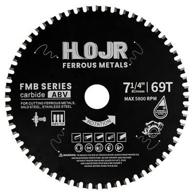 China For Cutting Stainless Steel & Mild Steel TCT Metals 7-1/4in x 69-Tooth Ferrous Circular Saw Blade For Stainless & Mild Steel Disc Saw Blade for sale