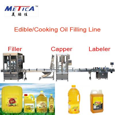 China Alta cadena de producción embotelladoa de Intellectualization longitud de 7000m m para el aceite de mesa en venta