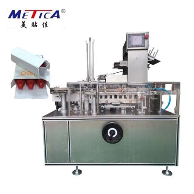 China 2kw Bottle Cartoning Machine Automatic Carton Packing Machine One Year Warranty for sale