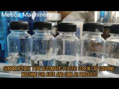 Twin Heads Juice Bottle Capping Machine High Speed Rotary