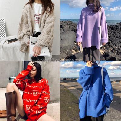 China Anti-pilling border women's sweater 2021 autumn and lower Korean women's sweater winter new women's knitwear for sale