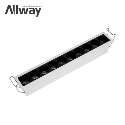 China New Modern Design Modern Recessed Down Light Hotel Room LED Grill Downlight Indoor Home Linear Lamp for sale