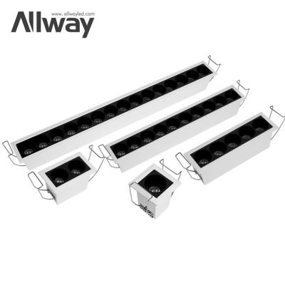 China Modern Design Modern Anti-glare Ceiling Recessed Hotel Downlight LED Indoor Linear Grill Down Light for sale