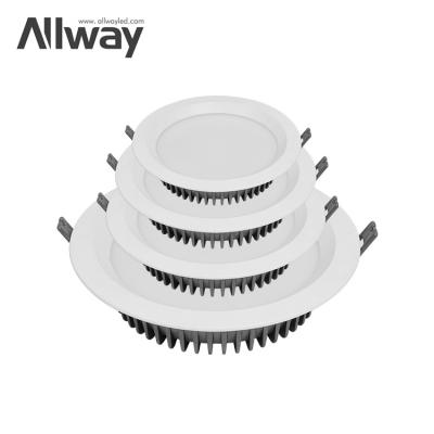 China Allway Modern Ultra Bright Office Lighting Smd Aluminum White Ceiling Down Light Round Led Downlight for sale