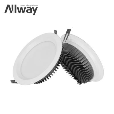 China Allway Modern Commercial Energy Saving Indoor Ceiling Downlight Aluminum Round Led Down Lights for sale