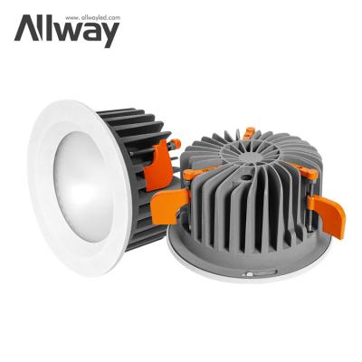 China Allway Modern Interior Design High Brightness Anti-glare Adjustable Waterproof Ceiling 40W Led Downlights for sale