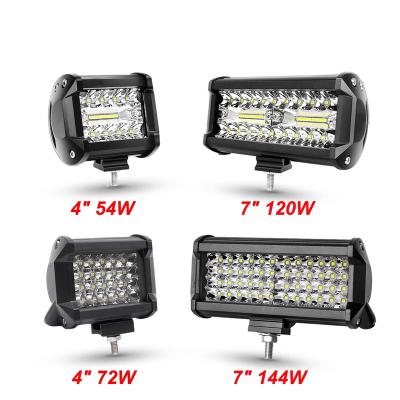 China Off Road Light Bar 7Inch Led Work Lights For 4X4 UTV ATV Truck Boat 2 Pack LED Light Bar Led Head Lamp With Jeep 7 Inch for sale