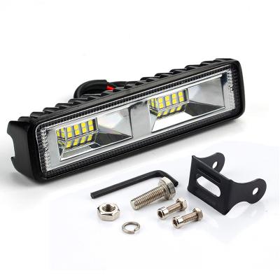 China 6 Inch 48W 12V 24V Work Light IP68 4X4 Car Accessories IP68 4X4 Inch 48W 12V 24V Waterproof Offroad Single Row 6 Beam Work Lightbar Aluminum Housing Die Casting Aluminum Housing for sale