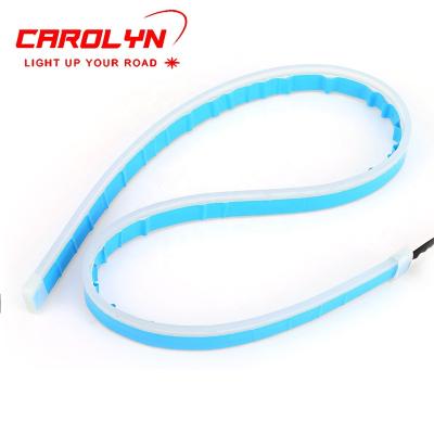 China Safe Driving White/Yellow 30cm 45cm 60cm Flexible Led Drl Daytime Running Lamp Strip Lights LED DRL Headlights Turn Signal Lamp for sale