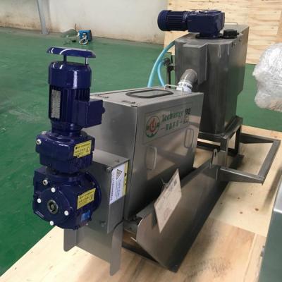 China Compact Structure Sewage Treatment Screw Slurry Press Mud Dewatering Machine for sale