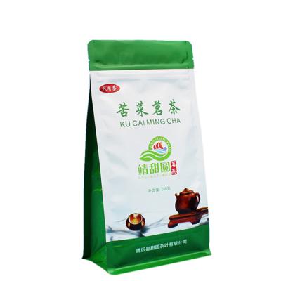 China Moisture Proof Custom Design Stand Flat Bottom Zipper Aluminum Foil Packaging Bag For Tea for sale