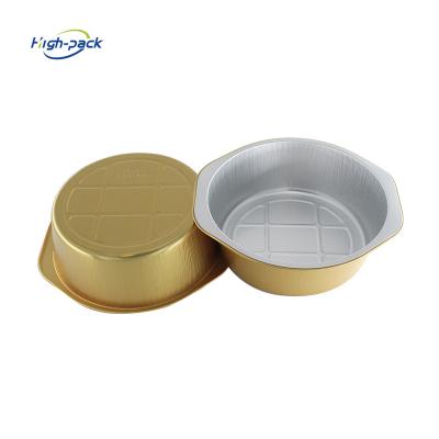 China Food Use 7/8/9 Inch For Household And Bakery Home Disposable Round Aluminum Foil Pizza And Pie Pan With Lid for sale