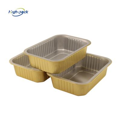 China Disposable Alu Foil Containers Cooking Takeout Pans With Clear Lids Hot In Amazon for sale