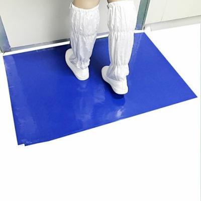 China Cleanroom Blue Sticky Mats OEM Low Density Polyethylene for sale