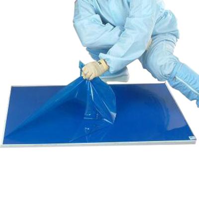 China 60x40cm weiße blaue klebende PET Film Cleanroom-Boden-Matten zu verkaufen