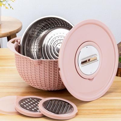 China Heavy Duty Basket Strainer Sustainable Washing Storage Drain SS Thick Stainless Steel Strainer For Vegetable With Heavy Duty Rack for sale