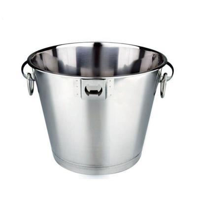 China LIZHOU Factory Direct Customized Stainless Steel 5l Mini Outdoor Wine Beer Metal Ice Bucket With Handle for sale