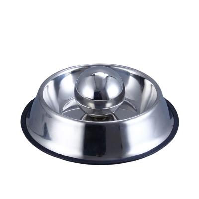 China Cat Feeder Bowls Stops Dog Slow Food Metal Sustainable Stainless Steel Pet Food Bowl Engulfing, Bloat, Indigestion, and Rapid Eating for sale